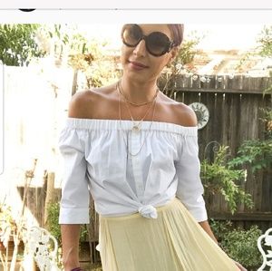 Off the Shoulder White Blouse
